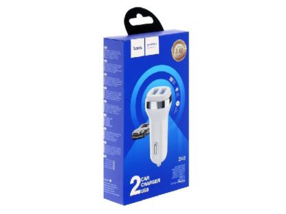 Автомобильное ЗУ HOCO Z40 2xUSB 2.4A (белый), , шт