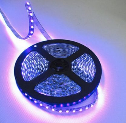 LED лента ультрафиолетовая 3528, 60Led/m, 12v, IP33,UV, 400nm