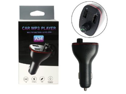 FM модулятор (трансмиттер) A34 2xUSB