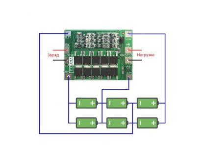 Плата защиты батареи BMS 3S 12,6v 60A Li-ion