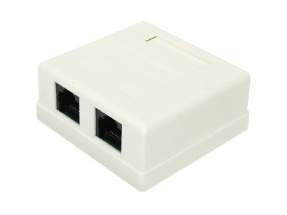Розетка LAN RJ45(8P8C) Компьютерная накладная двойная