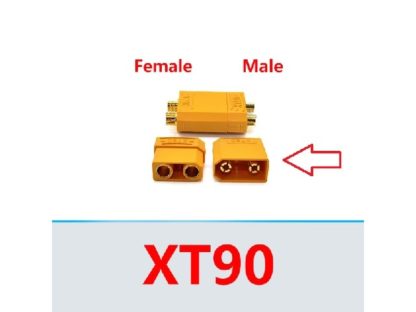 Разъем питания XT90 штекер + гнездо, 2pin на кабель