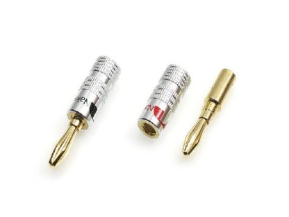 Штекер Banana кр./ч. Мет. GOLD NAKAMICHI