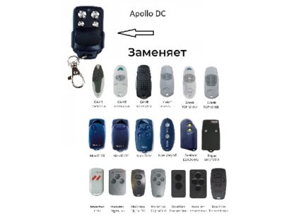 Apollo DC 433 МГц четырехканальный совместим с пультами Doorhan Transmitter 2 и Trasmitter 4 , CAME
