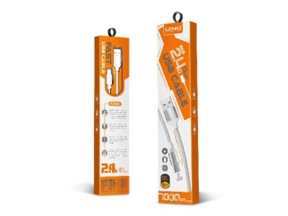Кабель зарядный для iPhone => USB LDNIO 1 метр LS391 (2,4A)