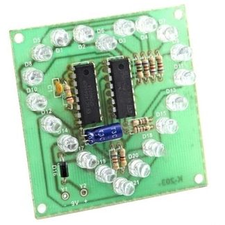 Печатная плата PCB203(светодиодное сердце, бегущий огонь) под сборку