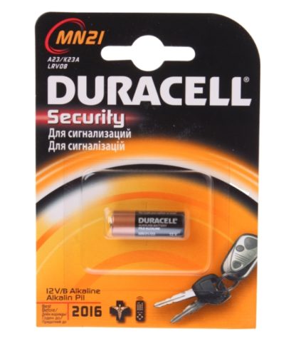 Батарейка A23/12V алкалиновая DURACELL (1шт на блистере), цена за 1 батарейку