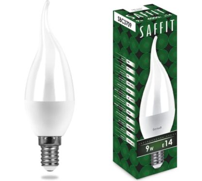 Лампочка E14 4000K свеча на ветру 9W