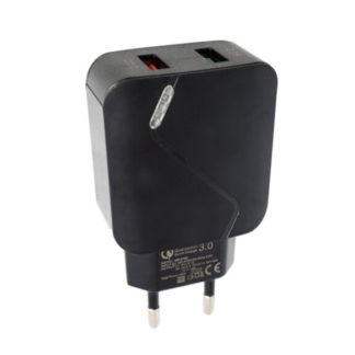 Сетевое ЗУ 2xUSB 2A+QC3.0 MR819