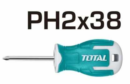 Отвертка PH2/38mm,крестовая,магнит,пластиковая ручка (THT26PH2038)