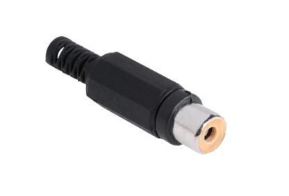 Разъем RCA (гнездо) черный пластиковый