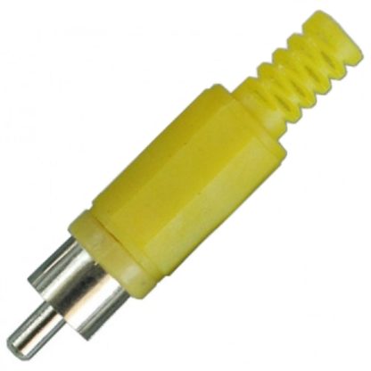 Разъем RCA (штекер) желтый пластиковый