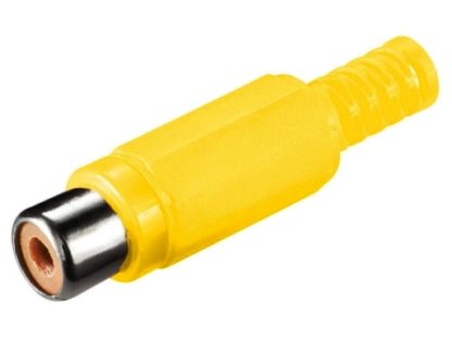 Разъем RCA (гнездо) желтый пластиковый