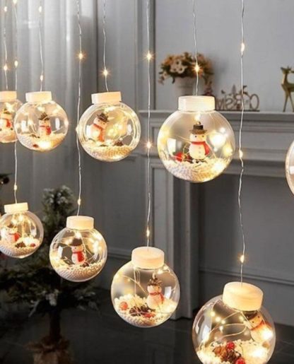 Гирлянда БАХРОМА + СНЕГОВИК 3м теплая белая  300 LED