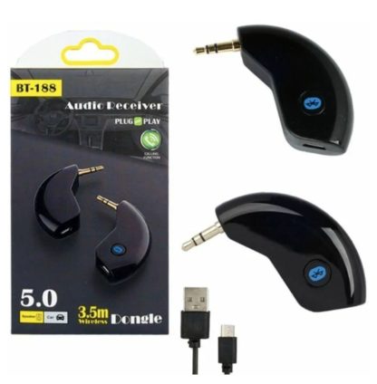 Bluetooth 5.0 адаптер BT-188 для приема музыки с Bluetooth устройств  встроенный аккумулятор