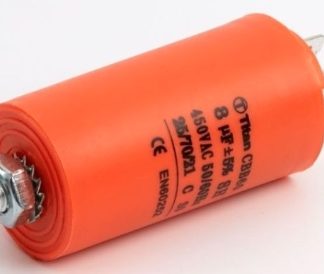 CBB60-L 8мкф 450VAC 35х65mm БОЛТ+ клеммы конденсатор пусковой рабочий