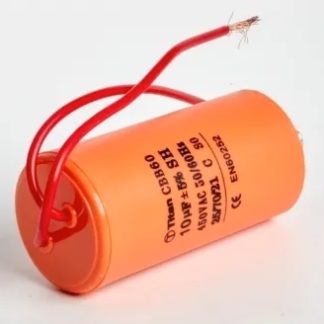 CBB60-G 10мкф 450VAC 35х65mm БОЛТ+ провода конденсатор пусковой рабочий