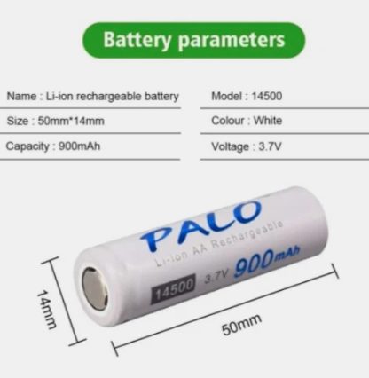 Аккумулятор 14500 (=AA) 3,7v 900mAh PALO шт