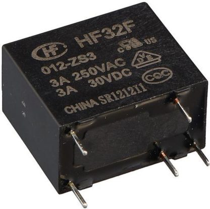 Реле HF32F/012-ZS  (HLS-32F-ZS-12VDC) 10A (HELISHUN) (27285) электромагнитное