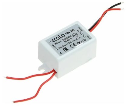 12v 0,5A (6W) Блок питания импульсный пластиковый корпус