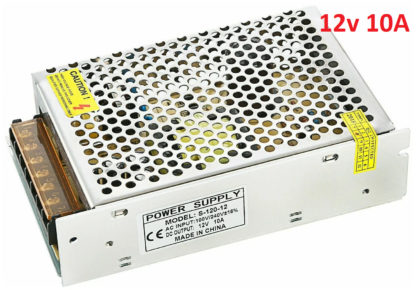 12V 10A 120W IP20 Блок питания импульсный. Металлический корпус.