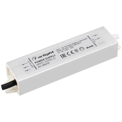 24V 0.83A 20W IP20 Блок питания импульсный. Металлический корпус.