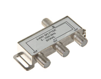 3-WAY SPLITTER металлический корпус с проходом питания на 1 порт (5-1000MHz)