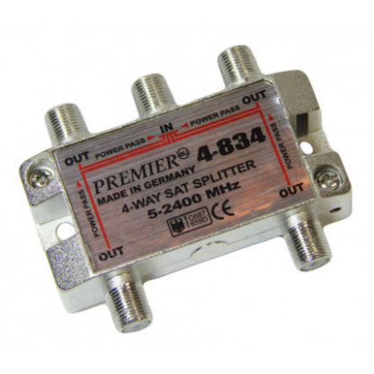 4-WAY SPLITTER металлический корпус с проходом питания на все порты(5-2400MHz)