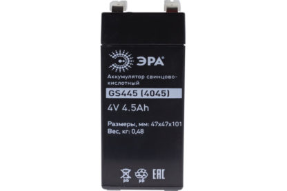 Аккумулятор Pb(свинцовый) 4V 4,5Aч 70x48x104mm