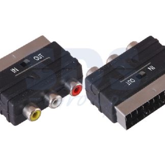 Переходник SCART(штекер) - 3RCA (гнездо) с переключателем