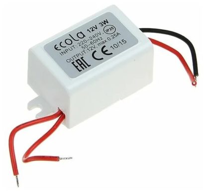 12v 0,25A (3W) Блок питания импульсный пластиковый корпус