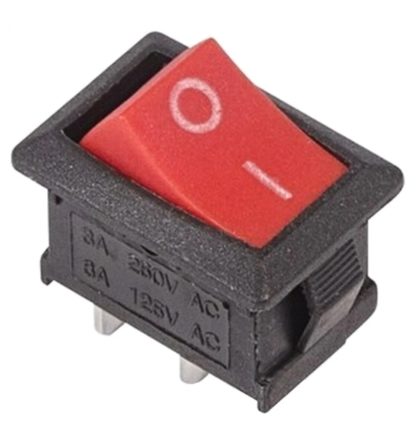 Выключатель клавишный 250V 6А (2с) ON-OFF красный Mini (RWB-201, SC-768)