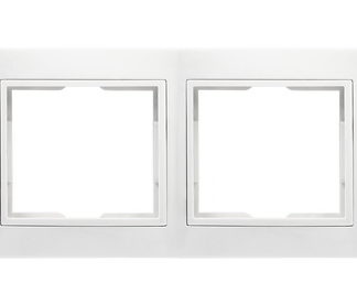 Рамка 4-местная горизонтальная белая "Венера" Smartbuy