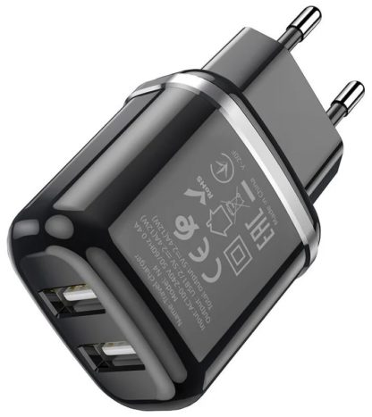 СЗУ HOCO N4 2xUSB 3.1A (черный), , шт 2.4A 2xUSB