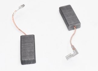 Щетки электроугольные 6mm x 11mm x 25mm (948-619) (цена за пару)поводок клемма-мама, выход сбоку для MAKITA