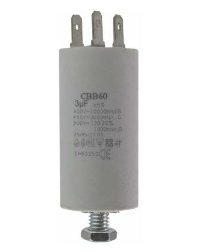 CBB60 3Мкф x 450в клеммы 4,пусковой+рабочий