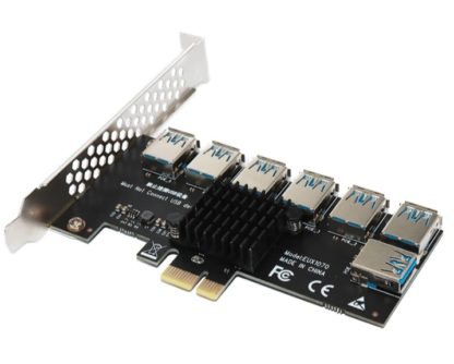 Райзер Riser 1 to 7 расширитель c PCI-X1 до 7 USB 3.0
