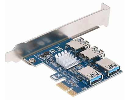 Райзер Riser 1 to 4 расширитель c PCI-X1 до 4 USB 3.0