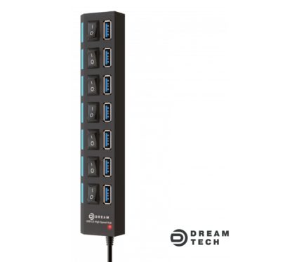 Разветвитель USB Dream Tech UH1 HUB 7 port с возможность дополнительного питания