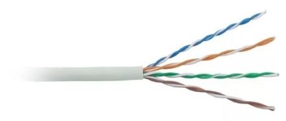 Кабель Hyperline медный U/UTP 4 пары. Кат.5e. внешний PVC. Одножильный. 100МГц. черный (за 1м)