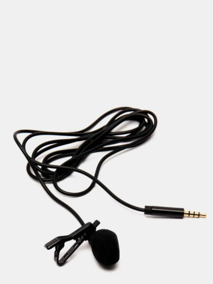 Микрофон проводной LAVALIER GQ021 ДЛЯ IPHONE (петличный,пластиковый корпус, несъемный шнур 3м)