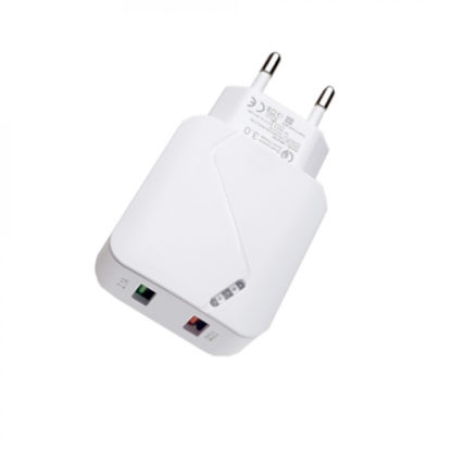 Сетевое зарядное устройство MRM MR821C 5V/3.1A QC3.0 2USB (White)