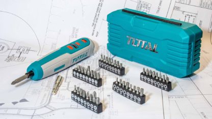 Отвертка аккумуляторная Li-ion 4V, 1/4",  с набором бит 40шт 25мм. и 1шт. 50мм (коробка) TOTAL