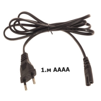Кабель сетевой восьмерка VS50 AAAA прямой (black) 1m