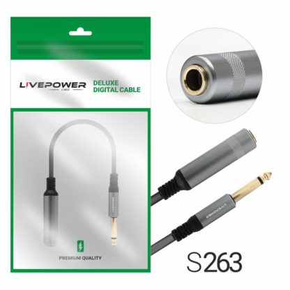 Кабель Аудио Premium H238 AUX Jack 3,5(гнездо) — Jack 6.35mm(штекер) 200mm
