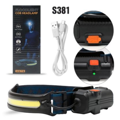 Налобный Светодиодный фонарь W678-3 1800mah