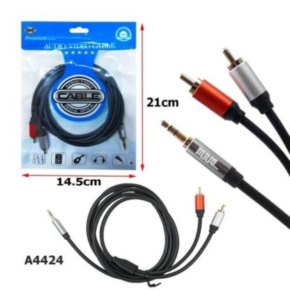 Кабель Аудио Premium H110 AUX Jack 3,5(штекер) — 2xRCA(штекер) 1800mm