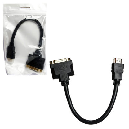 Адаптер H100 HDMI - DVI (black) 300mm