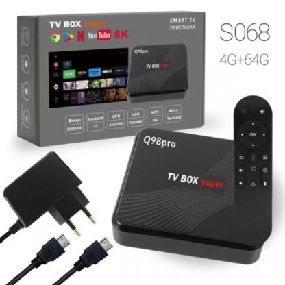 Андройд Приставка Q98pro TV BOX 4G+64G Amlogic S905Y4