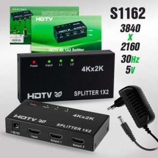 Разветлитель H298 HDMI Splitter 1x2 port 4K